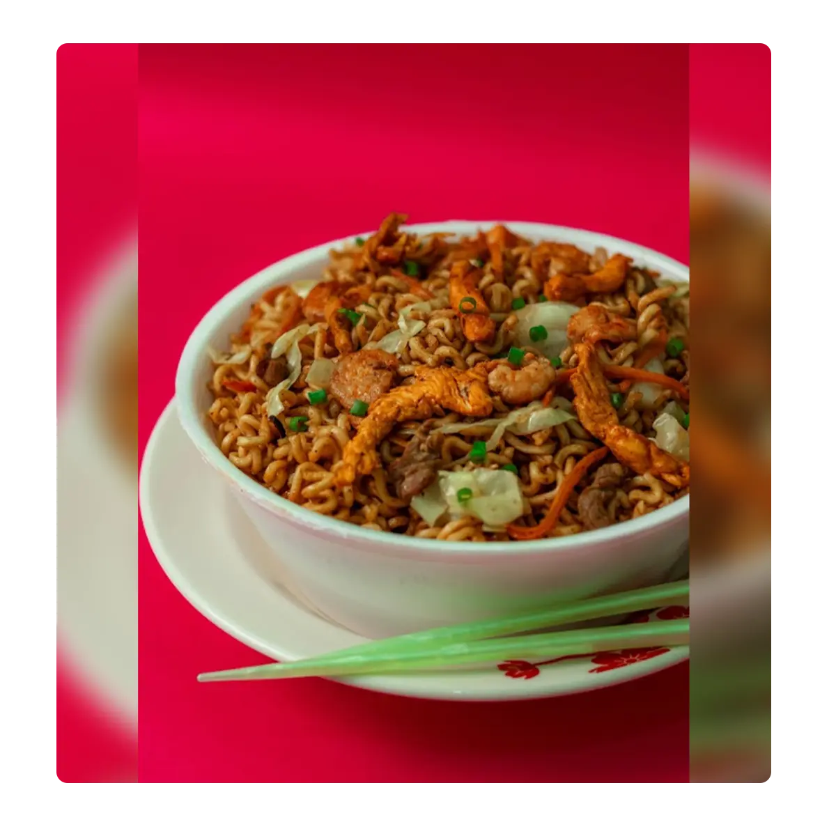 Chicken Chow Mein With Spaghetti